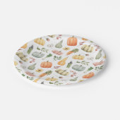 Assiettes En Carton Motif de récolte d'automne Watercolor (Angle)