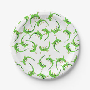 Assiettes En Carton Motif de reptile Gecko Lizard