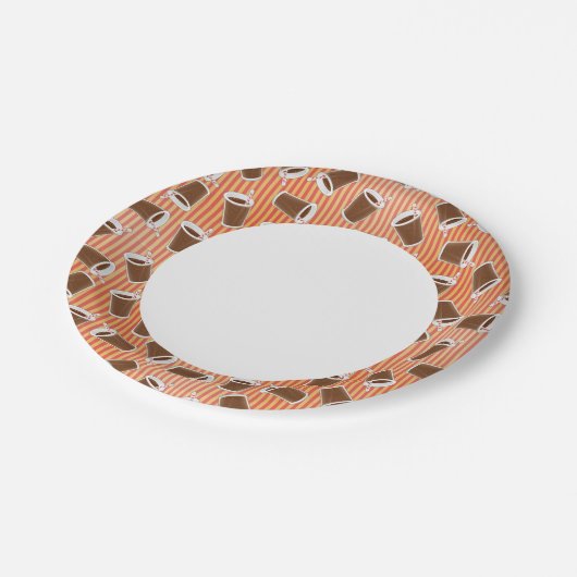 Assiettes En Carton motif de restauration rapide 2 (Angle)