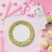 Assiettes En Carton Motif de Retro Magnolia (Fête)