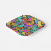 Assiettes En Carton Motif de silhouettes animales rétro (Angulaire)