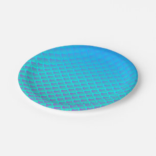 Assiettes En Carton Motif de sirène en bleu et violet Aqua