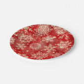 Assiettes En Carton Motif de snowflakes (Angle)