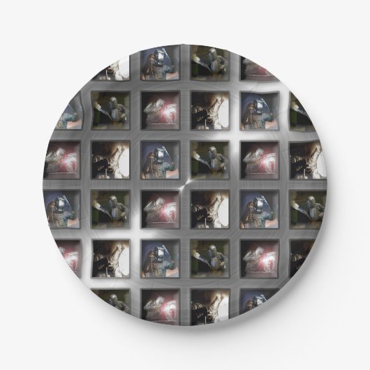 Assiettes En Carton Motif de soudure (Devant)