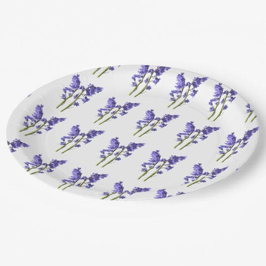 Assiettes En Carton Motif de structure Bluebells (Angle)