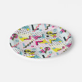 Assiettes En Carton Motif de style postmoderne Memphis (Angle)