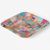 Assiettes En Carton Motif de surface à talon rose fleuri (Angulaire)