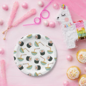 Assiettes En Carton Motif de sushis et nouilles (Fête)