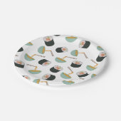 Assiettes En Carton Motif de sushis et nouilles (Angle)