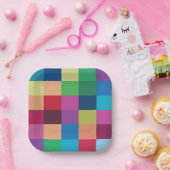 Assiettes En Carton Motif de tableau de contrôle coloré (Fête)