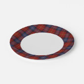 Assiettes En Carton motif de Tartan (Angle)