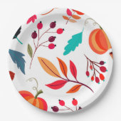 Assiettes En Carton Motif de Thanksgiving (Devant)