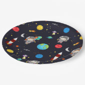 Assiettes En Carton Motif de thème Espace Enfants (Angle)