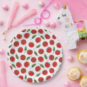 Assiettes En Carton Motif de tomate rouge tiré à la main (Fête)