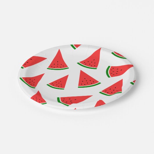 Assiettes En Carton Motif de tranche de pastèque douce (Angle)
