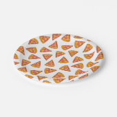 Assiettes En Carton Motif de tranche Pizza Fun (Angle)