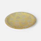 Assiettes En Carton Motif de vacances Gold & White Custom Christmas (Angle)