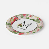 Assiettes En Carton Motif de vacances Monogramme initial M personnalis (Angle)