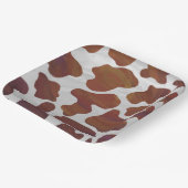 Assiettes En Carton Motif de vache rose et blanche (Angulaire)