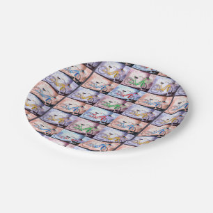 Assiettes En Carton Motif de vélo Key West