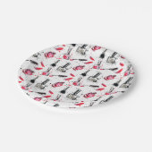 Assiettes En Carton Motif de vernis à ongles d'aquarelle (Angle)