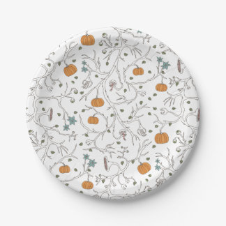 Assiettes En Carton Motif de vigne effrayante pour Halloween