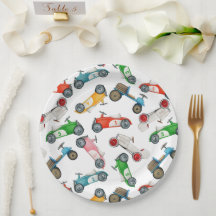 Motif de voiture de course vintage