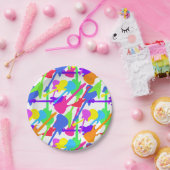 Assiettes En Carton Motif d'éclaboussure de guitare (Fête)