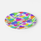 Assiettes En Carton Motif d'éclaboussure de guitare (Angle)