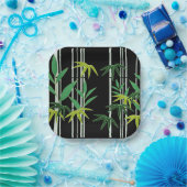 Assiettes En Carton Motif décoratif en bambou (Fête)