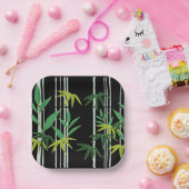 Assiettes En Carton Motif décoratif en bambou (Fête)