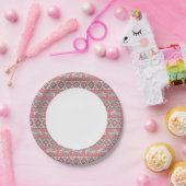 Assiettes En Carton Motif d'éléphant rose (Fête)