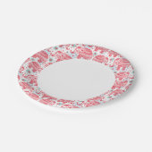Assiettes En Carton Motif d'éléphant rouge (Angle)