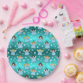 Assiettes En Carton Motif des anges célestes de Noël (Fête)