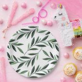 Assiettes En Carton Motif des branches d'aquarelle (Fête)