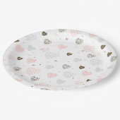 Assiettes En Carton Motif des coeurs scandinaves (Angle)