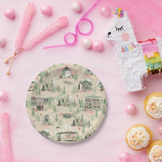 Assiettes En Carton Motif des emplacements de derry (Fête)