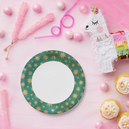 Assiettes En Carton motif des étoiles (Fête)