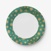 Assiettes En Carton motif des étoiles (Devant)