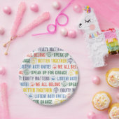 Assiettes En Carton Motif des expressions inspirantes (Fête)