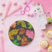 Assiettes En Carton Motif des feuilles d'automne modernes | Thanksgivi (Fête)