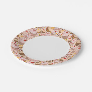 Assiettes En Carton Motif des gâteaux de fête