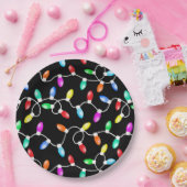 Assiettes En Carton Motif des lumières de Noël (Fête)