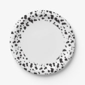 Assiettes En Carton Motif des points Dalmatine (Devant)
