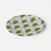 Assiettes En Carton Motif Des Tortues De Mer (Angle)