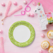 Assiettes En Carton Motif Des Tranches De Chaux Vertes (Fête)