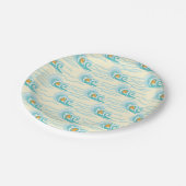 Assiettes En Carton Motif des vagues douces (Angle)