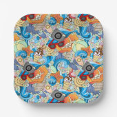 Assiettes En Carton Motif d'été (Recto)