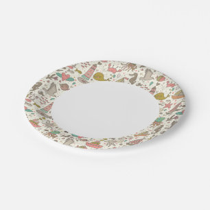 Assiettes En Carton Motif D'Été Amusant Avec Navires