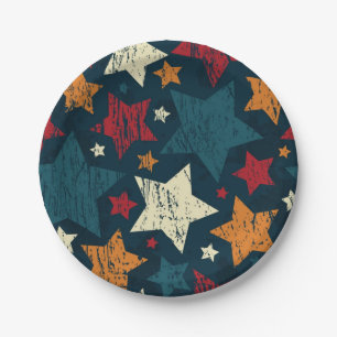 Assiettes En Carton Motif d'étoiles